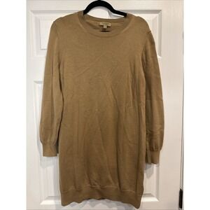 Burberry London England Women's Brown Knit Dress Size Large With Small Defects